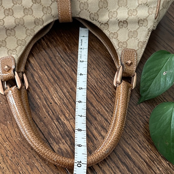 Vintage Gucci Beige and Brown Monogram GG Jackie Shoulder Bag 1244072123 - Picture 9 of 15